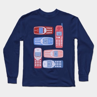 Retro Cellphones Long Sleeve T-Shirt